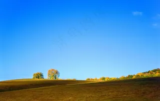 蓝天草坪草原背景海报素材图片