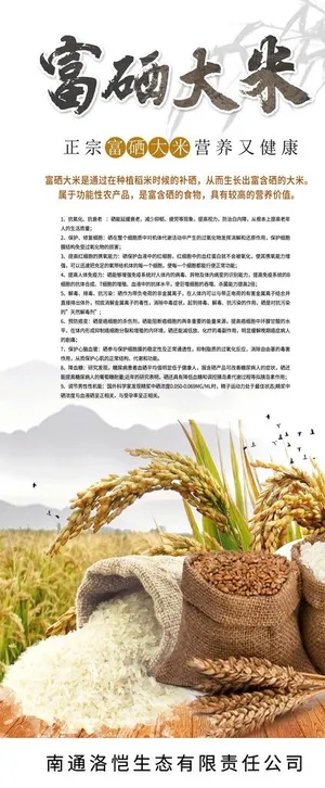 农业大米展架图片