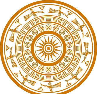 壮锦铜鼓矢量图图片