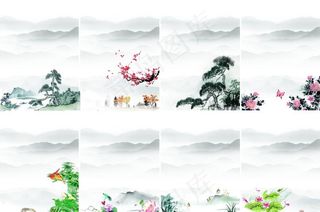 梅兰竹菊中国风图片