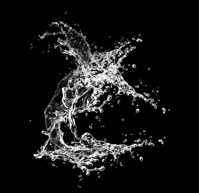 白色水花元素图片