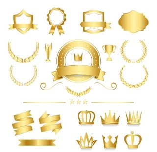 金色质感标签图片