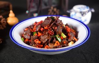 小炒腊猪舌图片