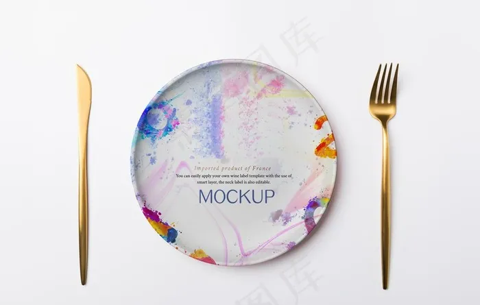 盘子样机图片(6111x4074)psd模版下载