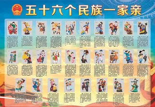 五十六个民族一家亲图片