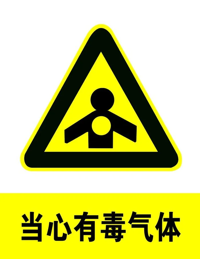 当心有毒气体图片(850x1134)psd模版下载