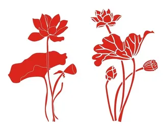 莲花矢量素材图片