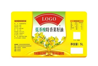 菜籽油标签图片