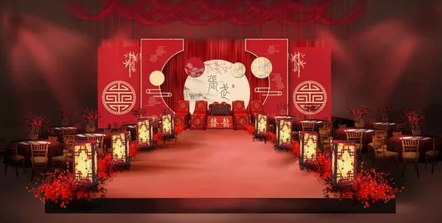 中式婚礼效果图图片