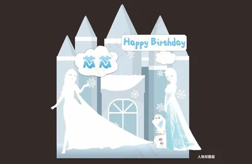 冰雪  生日  展板  公主图片
