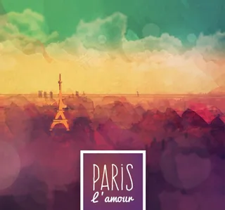 水彩埃菲尔铁塔图片