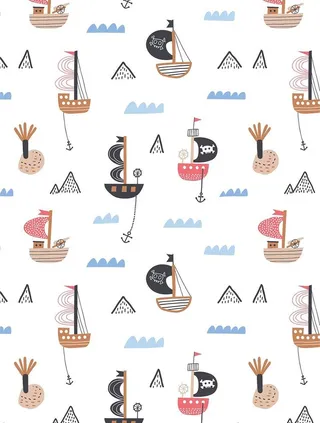 循环卡通图案 海洋元素图片