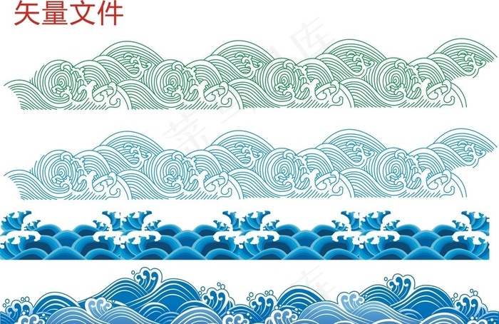 浪花边框图片cdr矢量模版下载