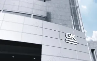 楼体户外vi立体logo样机图片