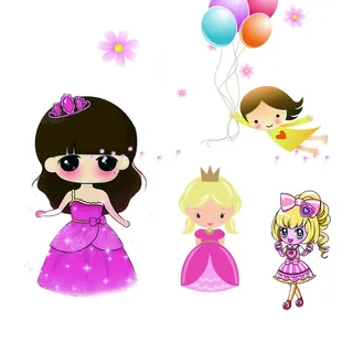 卡通小女孩图片