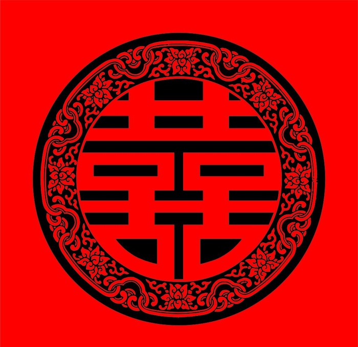 中式婚礼背景雕刻图片