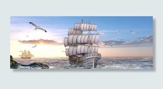 一帆风顺装饰画图片