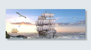 一帆风顺装饰画图片