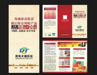 金融投资三折页图片