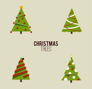 几何圣诞树图片