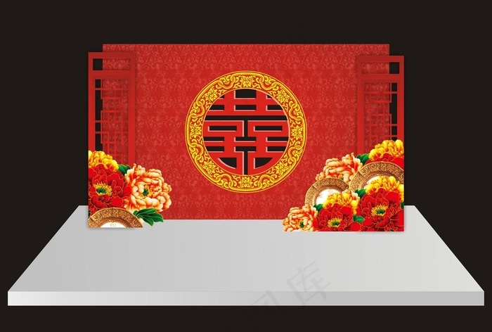 红色背景图片cdr矢量模版下载