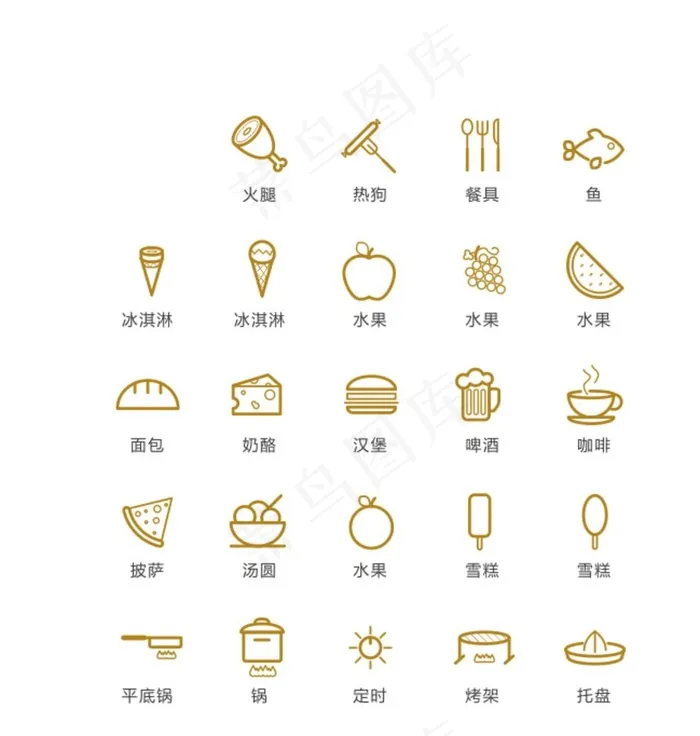 食物饮食图标矢量图片cdr矢量模版下载