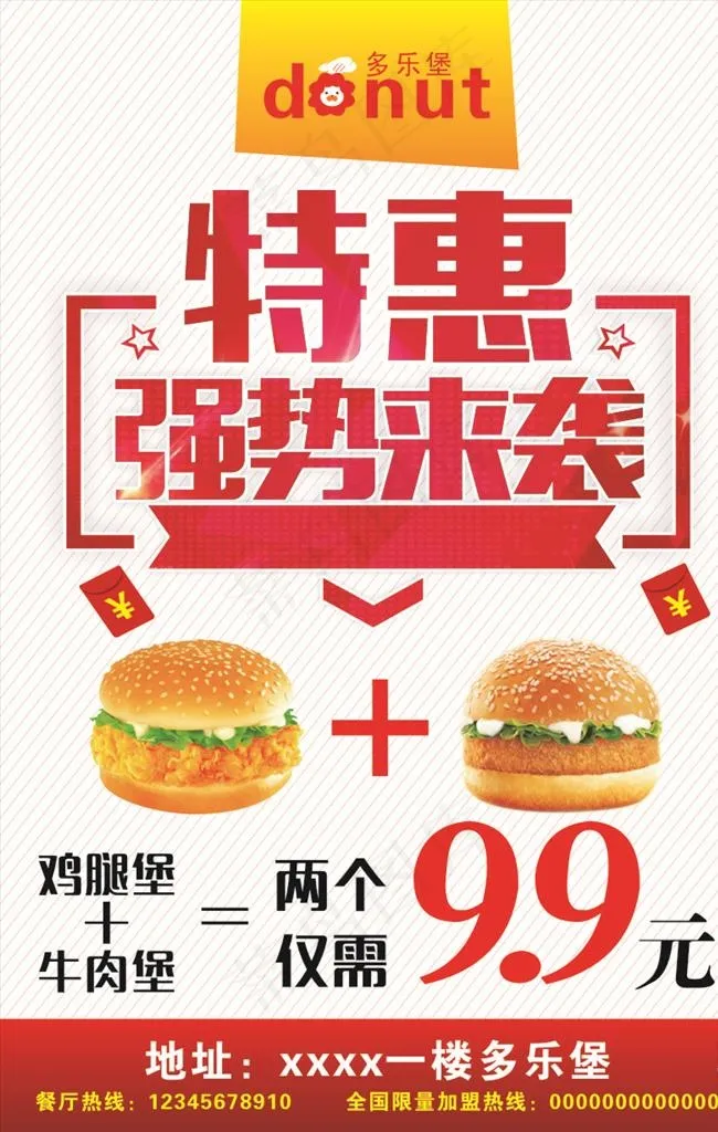 多乐堡海报图片cdr矢量模版下载