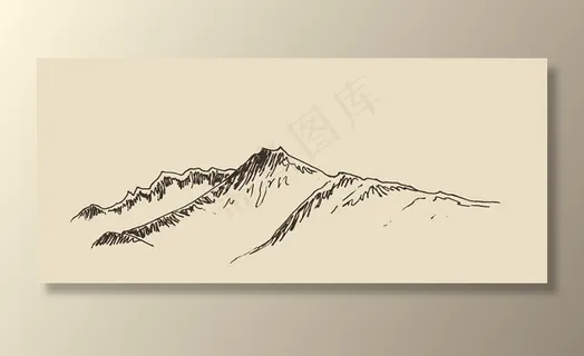 矢量山脉山脊梁图片