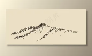 矢量山脉山脊梁图片