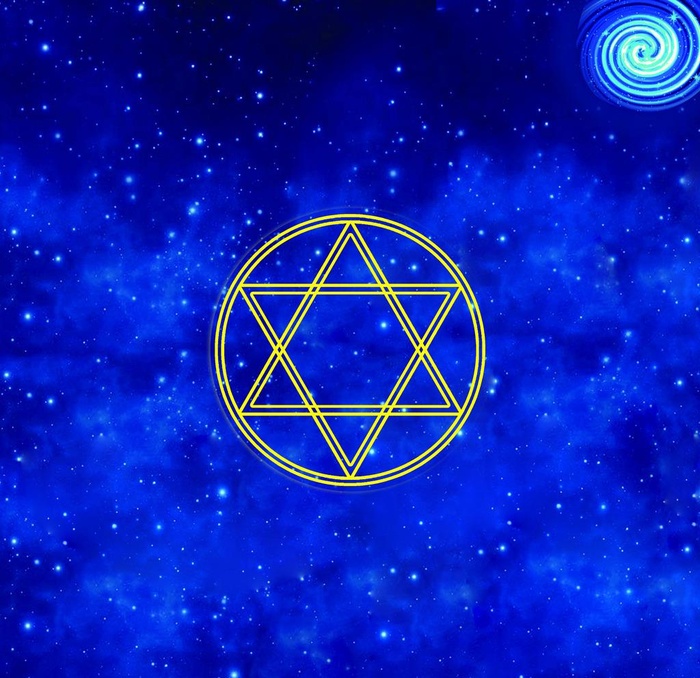 星空中的六芒星图片