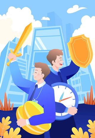 人物盾牌宝剑战斗进攻矢量素材图片