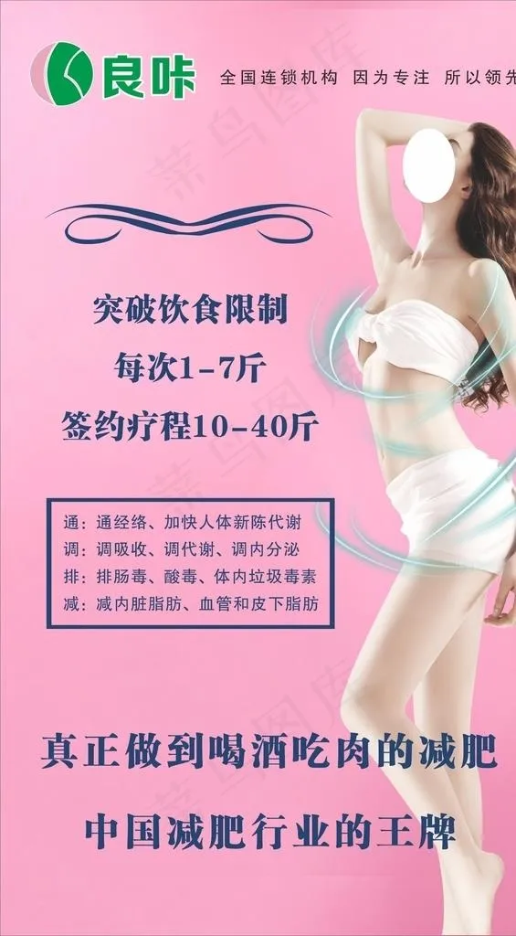 良咔减肥瘦身图片cdr矢量模版下载
