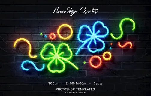 霓虹灯花花图片