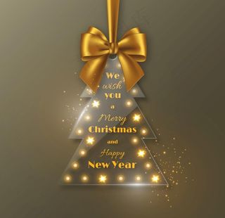 圣诞节圣诞树装饰矢量图片