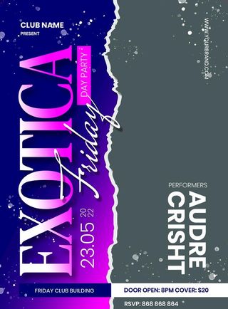 酒吧歌舞厅嘉宾预告海报设计图片