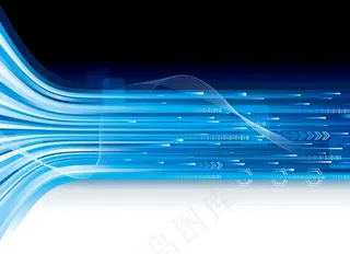 蓝色科技炫彩光线背景图片