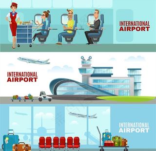 机场的等候海报图片