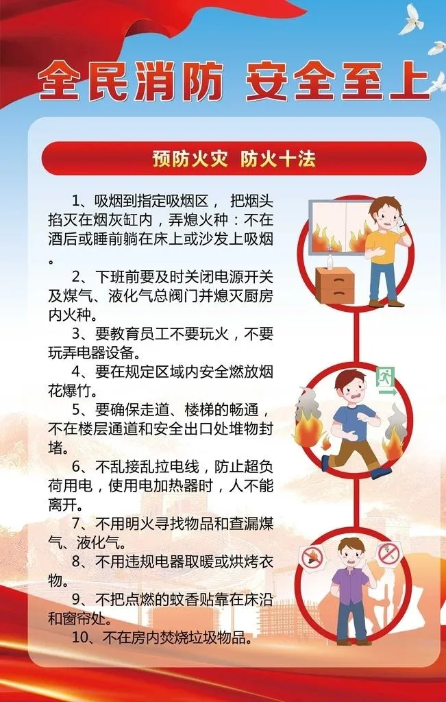 消防安全图片(7087x10630)psd模版下载