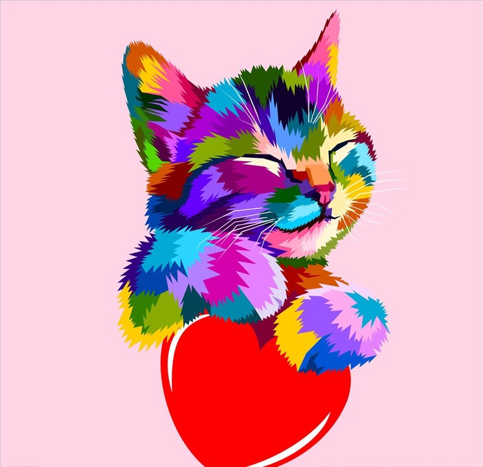 猫图片ai矢量模版下载