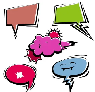 爆炸卡通对话框气泡有趣框云彩图片