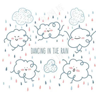 可爱彩绘云朵图片