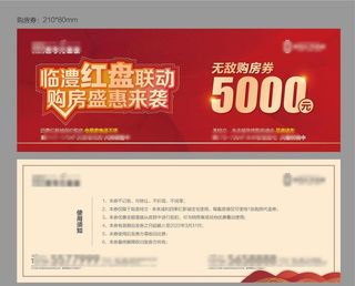 房地产购房券图片