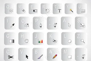 矢量Illustrator键盘快捷键贴纸图片