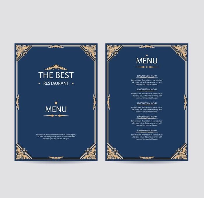 高档餐牌模板图片