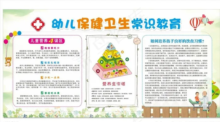幼儿保健卫生图片cdr矢量模版下载