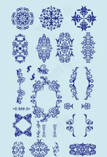 欧式矢量花纹图片