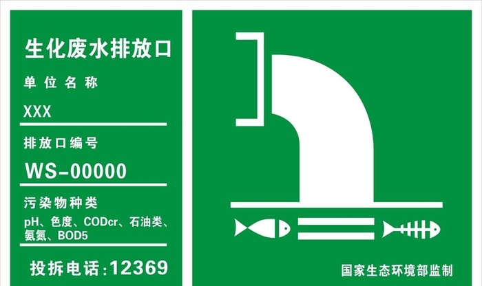 排污牌图片cdr矢量模版下载