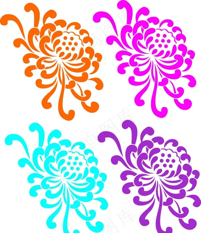 菊花矢量图图片cdr矢量模版下载