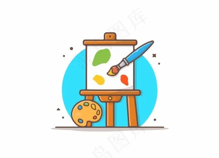 卡通画板图片ai矢量模版下载