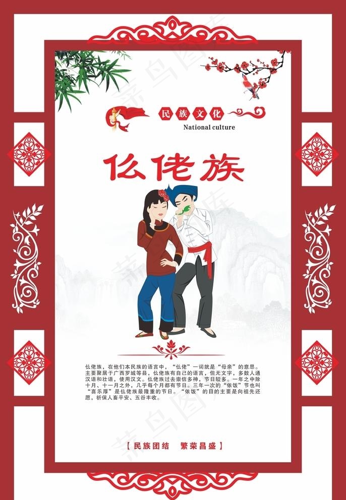 民族团结展板图片cdr矢量模版下载
